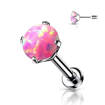 Titane Labret Opale Argent Enfoncer