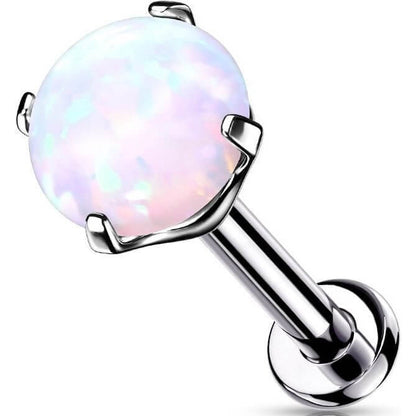 Titane Labret Opale Argent Enfoncer