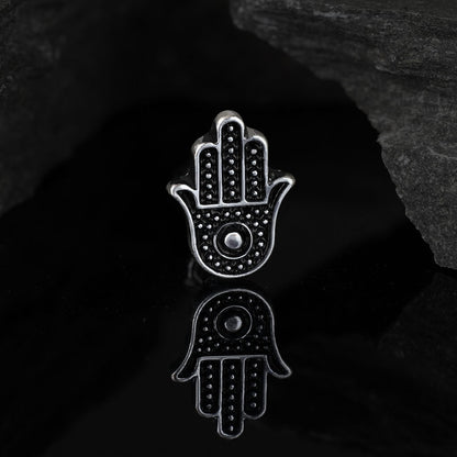 Barbell Hamsa Silber