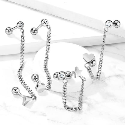 Barbell Zirconia necklace