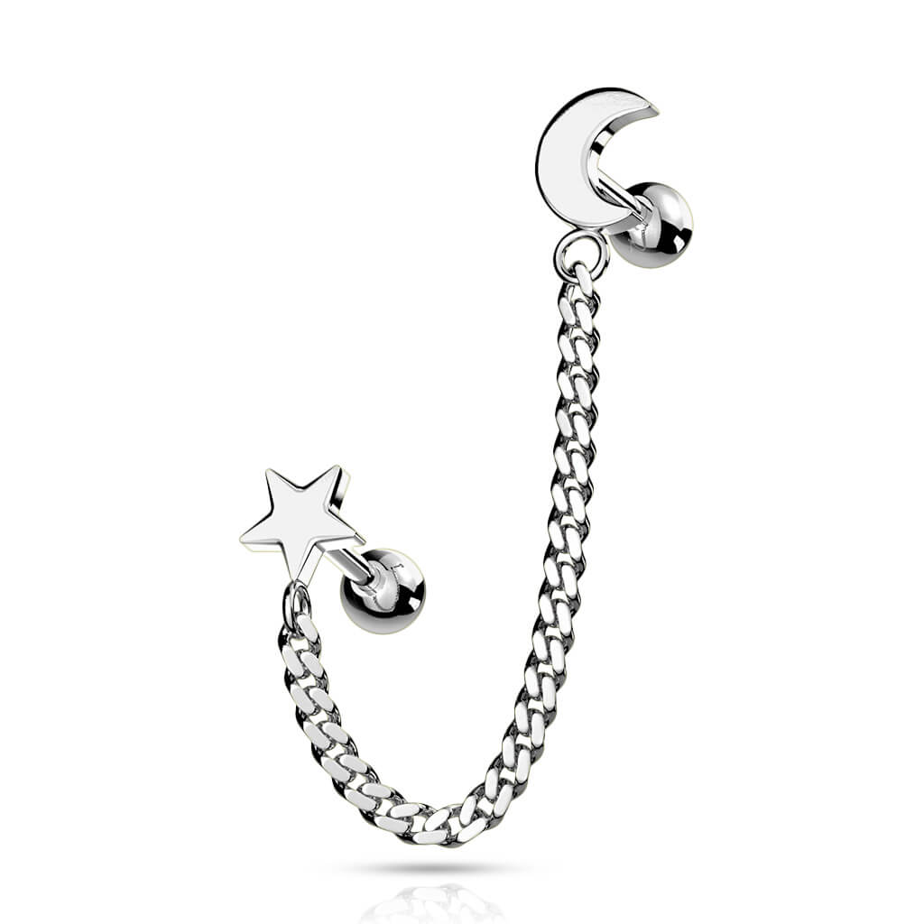 Barbell Kette Stern Mond