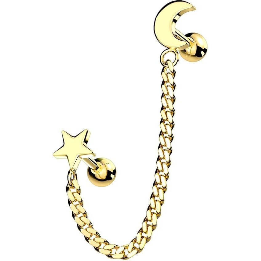 Barbell Kette Stern Mond