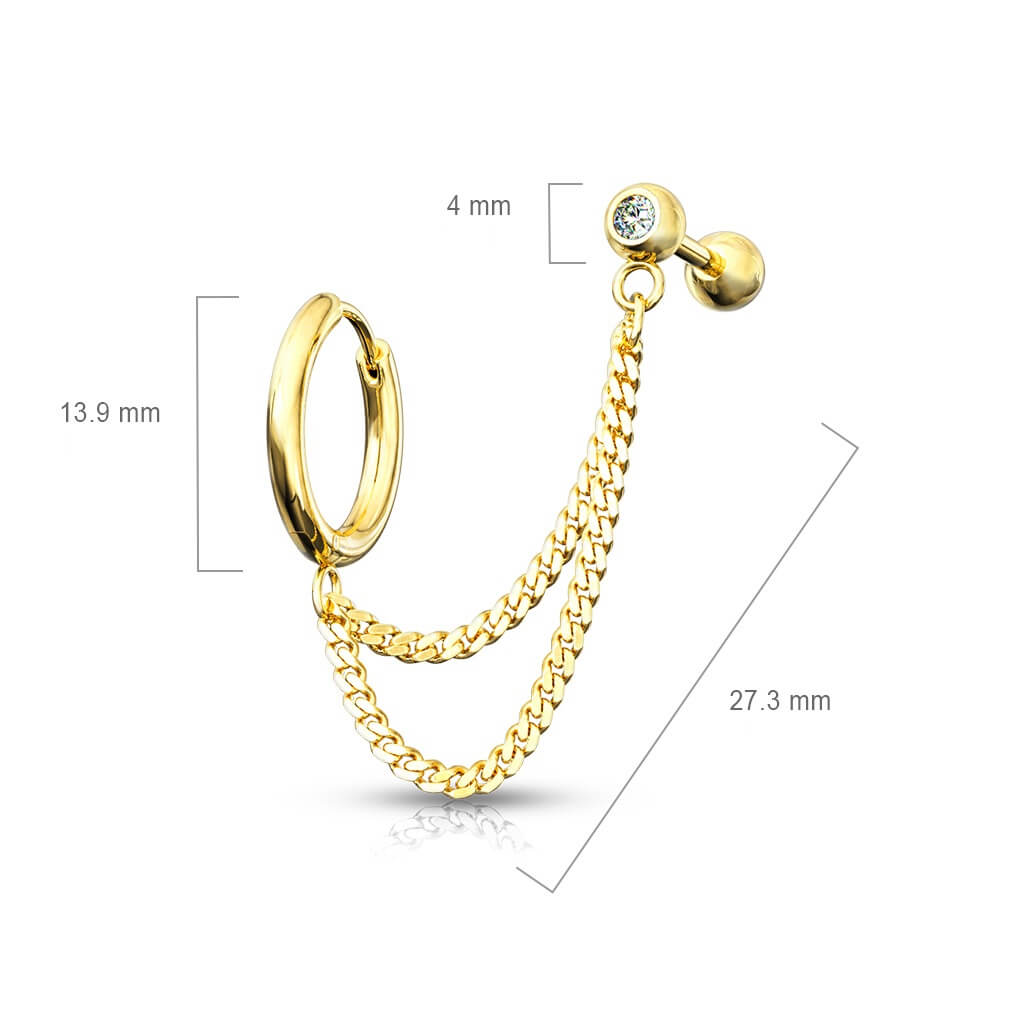 Chain Barbell Zirconia Clicker