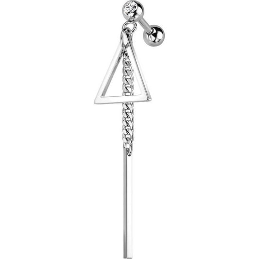 Barre Pendentif Triangle Zircone