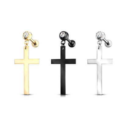 Barbell Cross dangle Zirconia