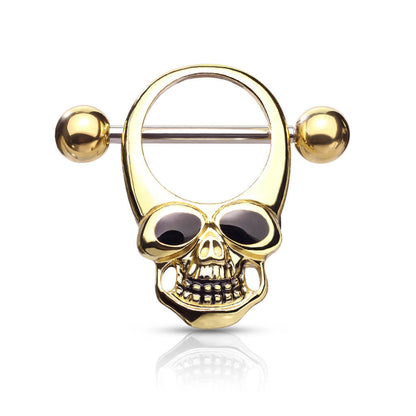 Nippelpiercing Totenkopf