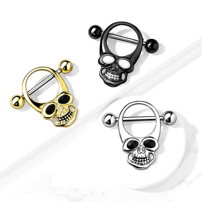 Nippelpiercing Totenkopf