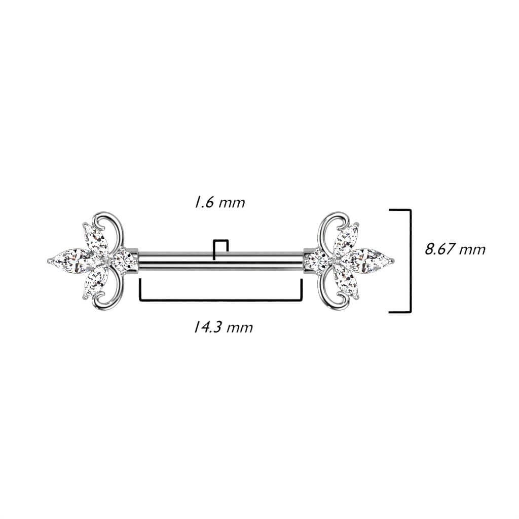 Nippelpiercing Doppelherz