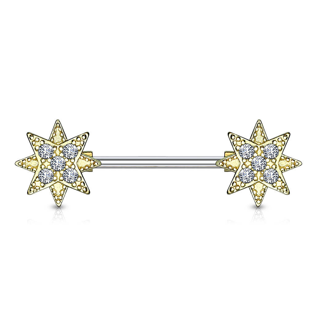 Nipple Piercing Star Zirconia