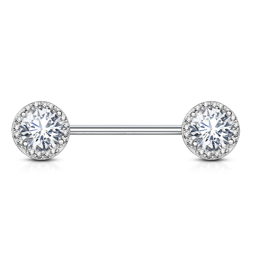 Nipple Piercing Round Zirconia