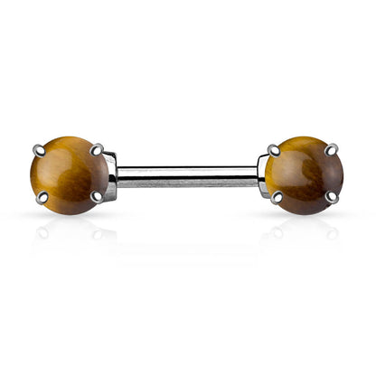 Nipple Piercing Semi-Precious Stones Silver