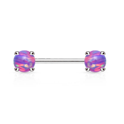 Nipple Piercing Opal Silver