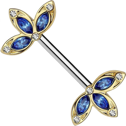 Nipple Piercing Flowers Zirconia