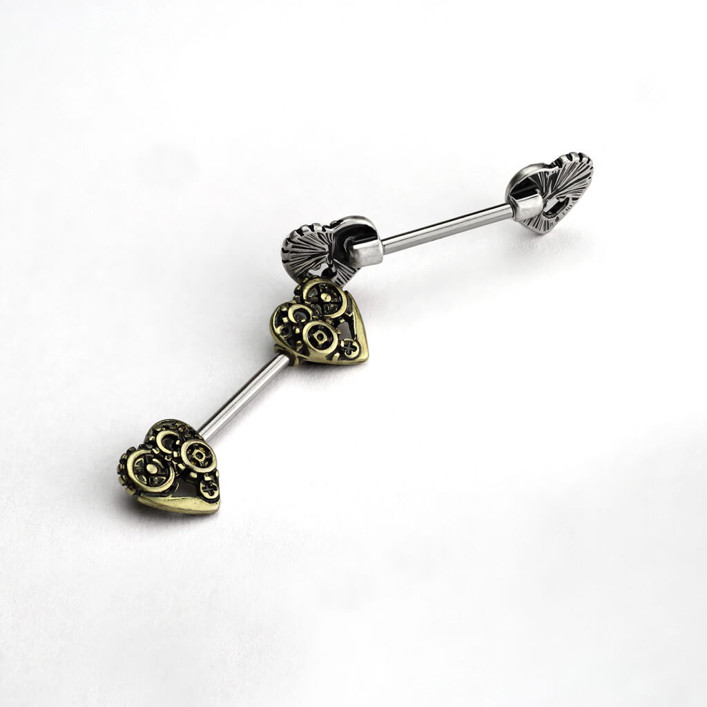 Piercing Capezzolo Cuore Steampunk