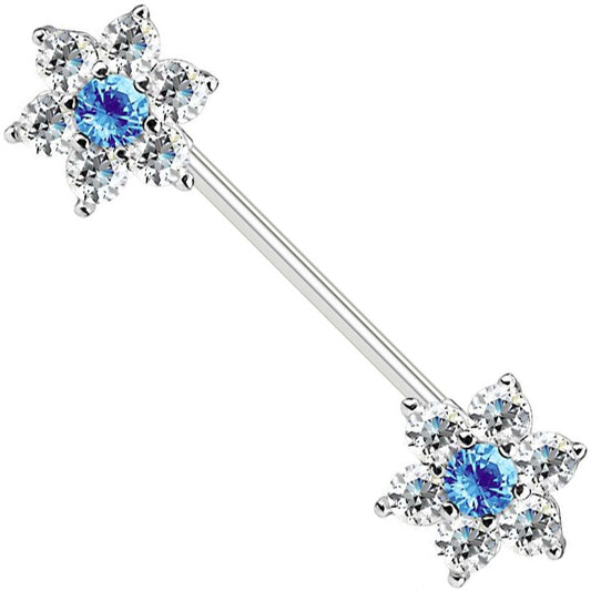 Nipple Piercing Flower Zirconia