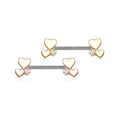 Nipple Piercing Heart Zirconia