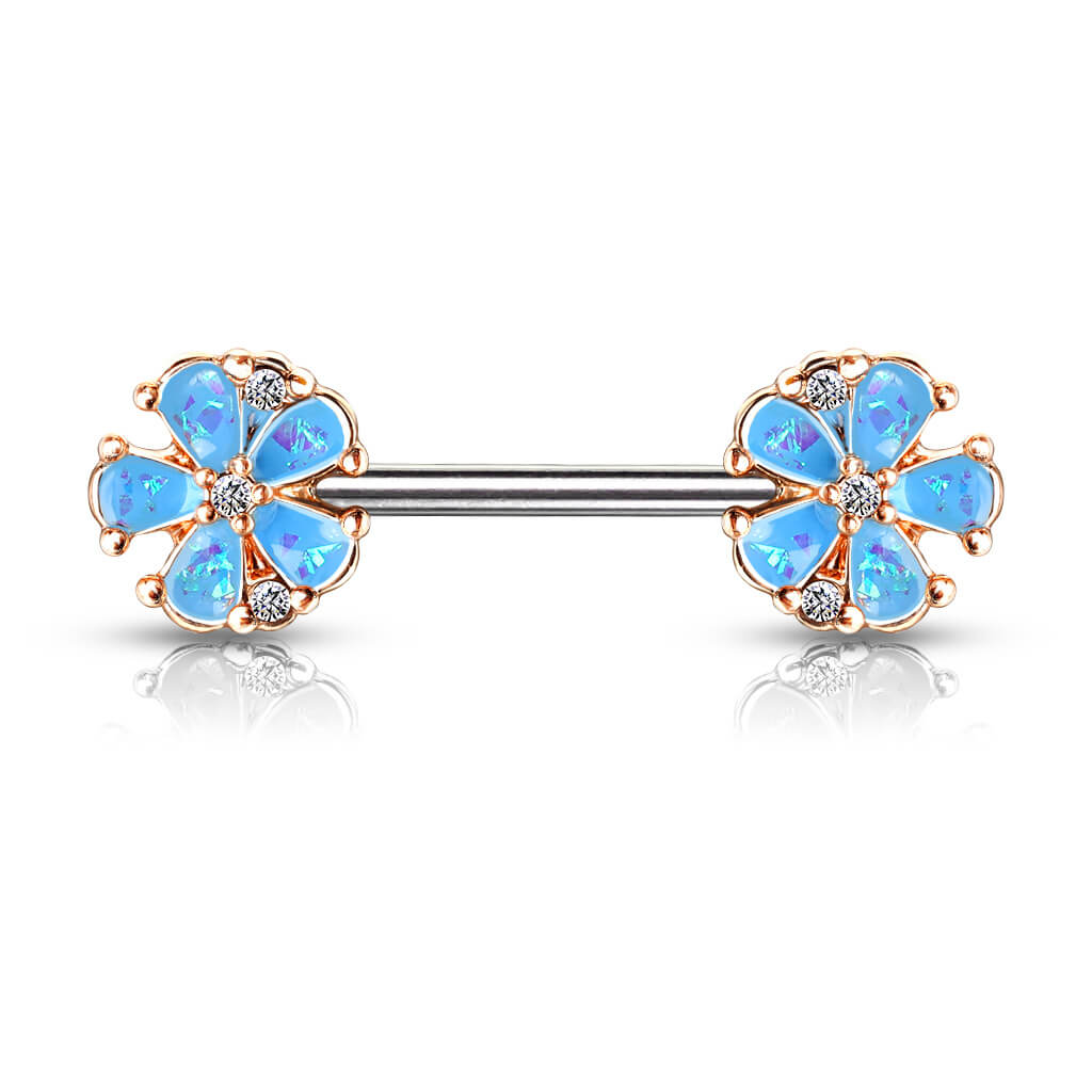 Piercing Capezzolo Fiori di Opali