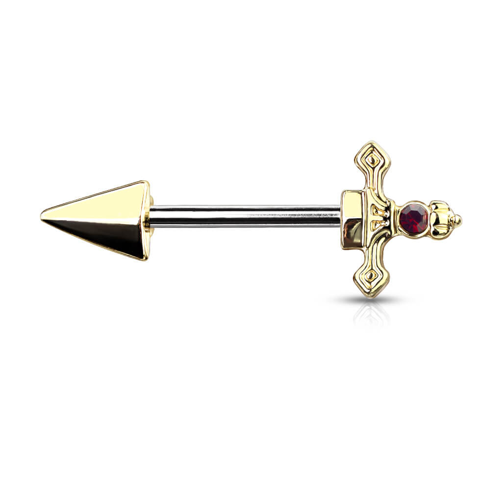 Nipple Piercing Sword Zirconia