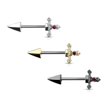 Nipple Piercing Sword Zirconia