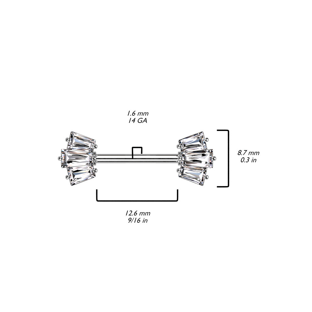 Nipple Piercing 6 Zirconia