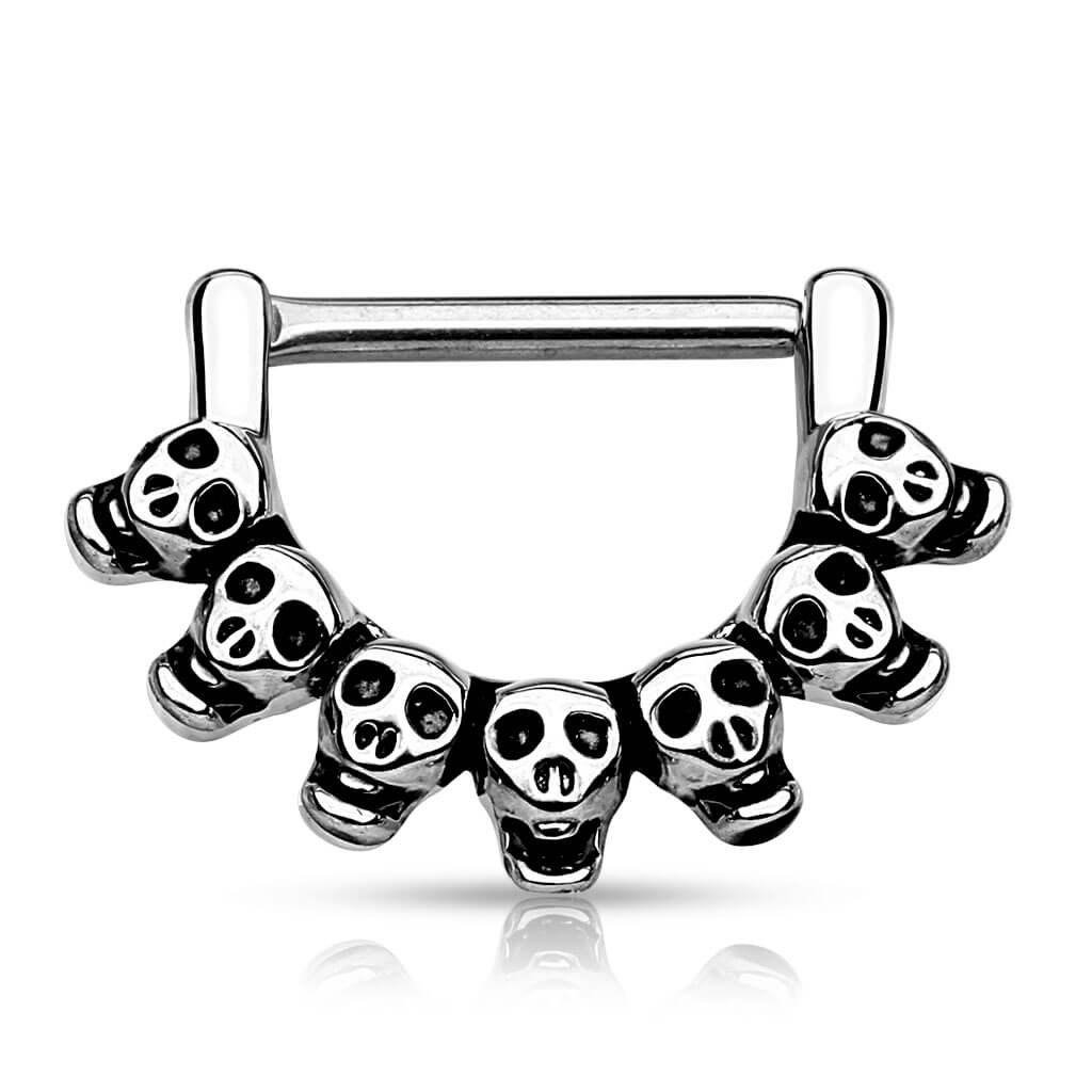 Nipple Piercing Skulls Clicker