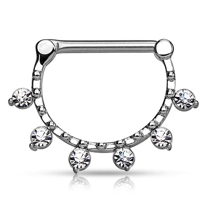 Nipple Piercing 6 Zirconia Clicker