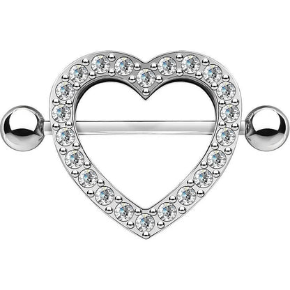 Nipple Piercing Heart Zirconia