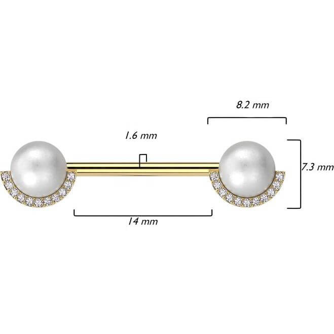 Perlas con Circonitas Pezón