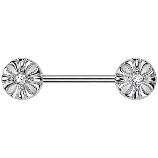 Nipple Piercing celtic cross ends zirconia