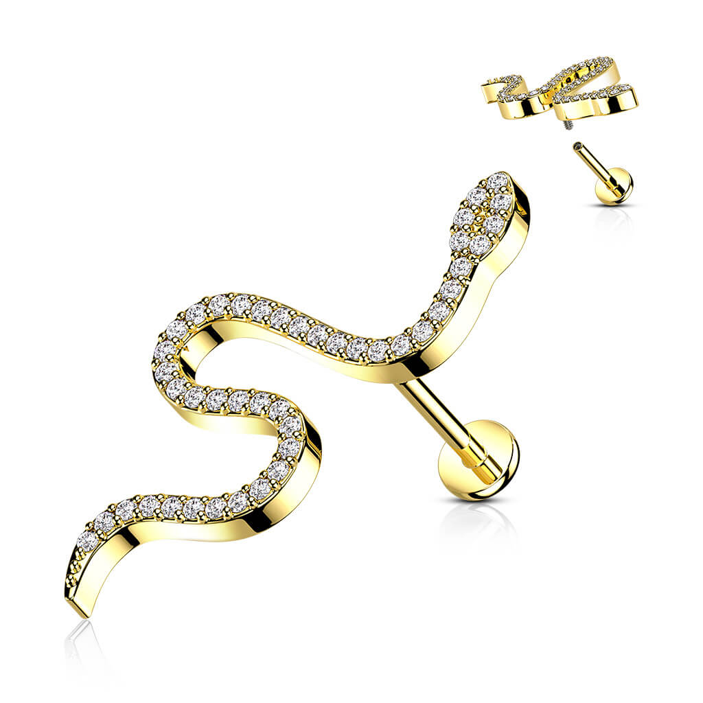 Circonita serpiente Rosca interna Labret