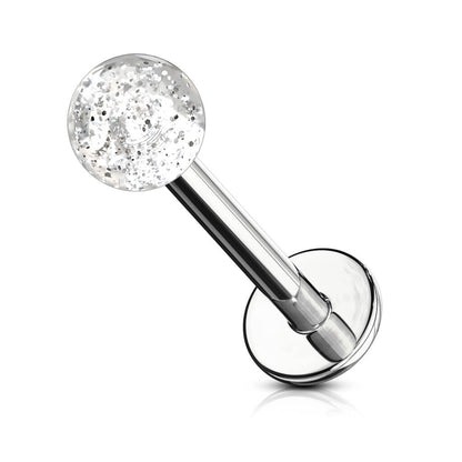 Labret Sfera in acrilico glitterato