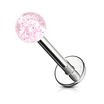 Labret Sfera in acrilico glitterato