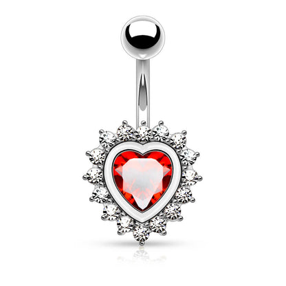 Piercing Nombril Coeur Zircone