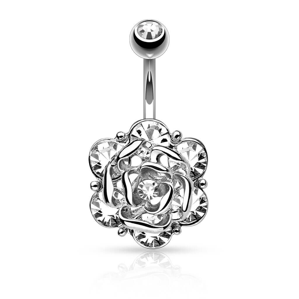 Bauchnabelpiercing Rose Zirkonia