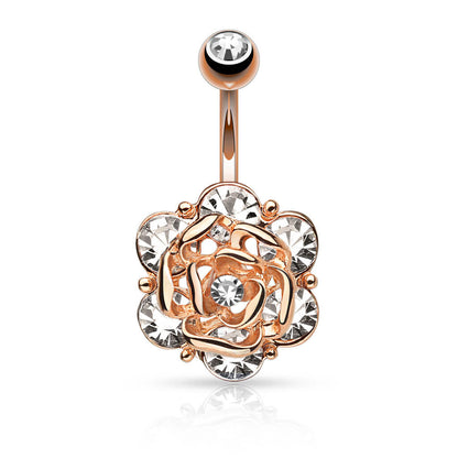 Bauchnabelpiercing Rose Zirkonia