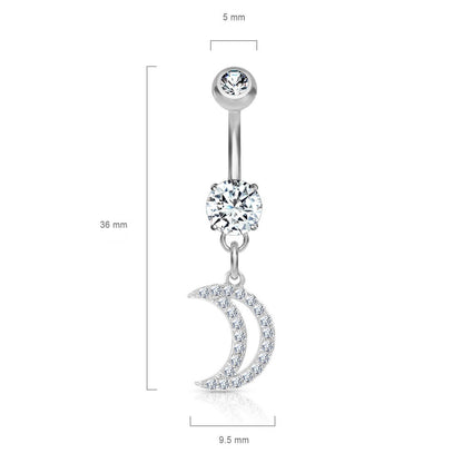 Bauchnabelpiercing Mond beweglich Zirkonia