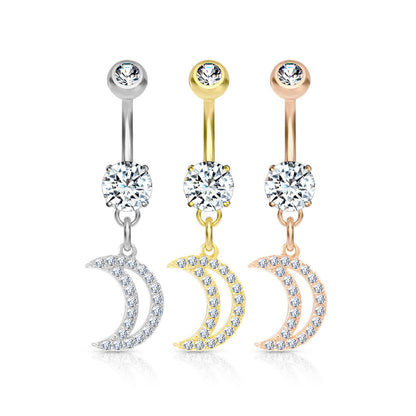 Bauchnabelpiercing Mond beweglich Zirkonia