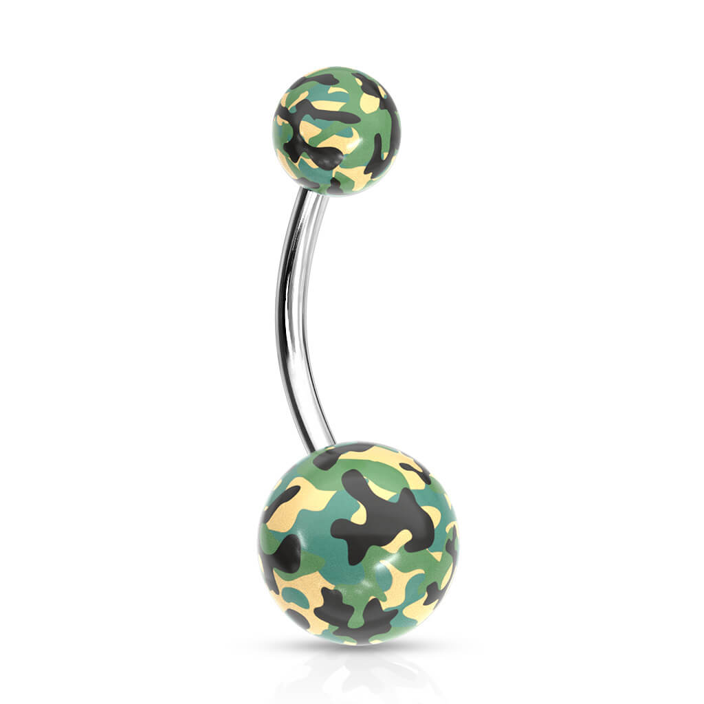 Piercing Nombril Camouflage Acrylique