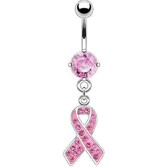 Piercing Nombril Pendentif Noeud Cancer Du Sein Zircone