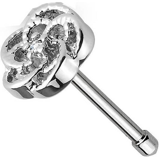 Nasenstecker Blume Zirkonia Silber