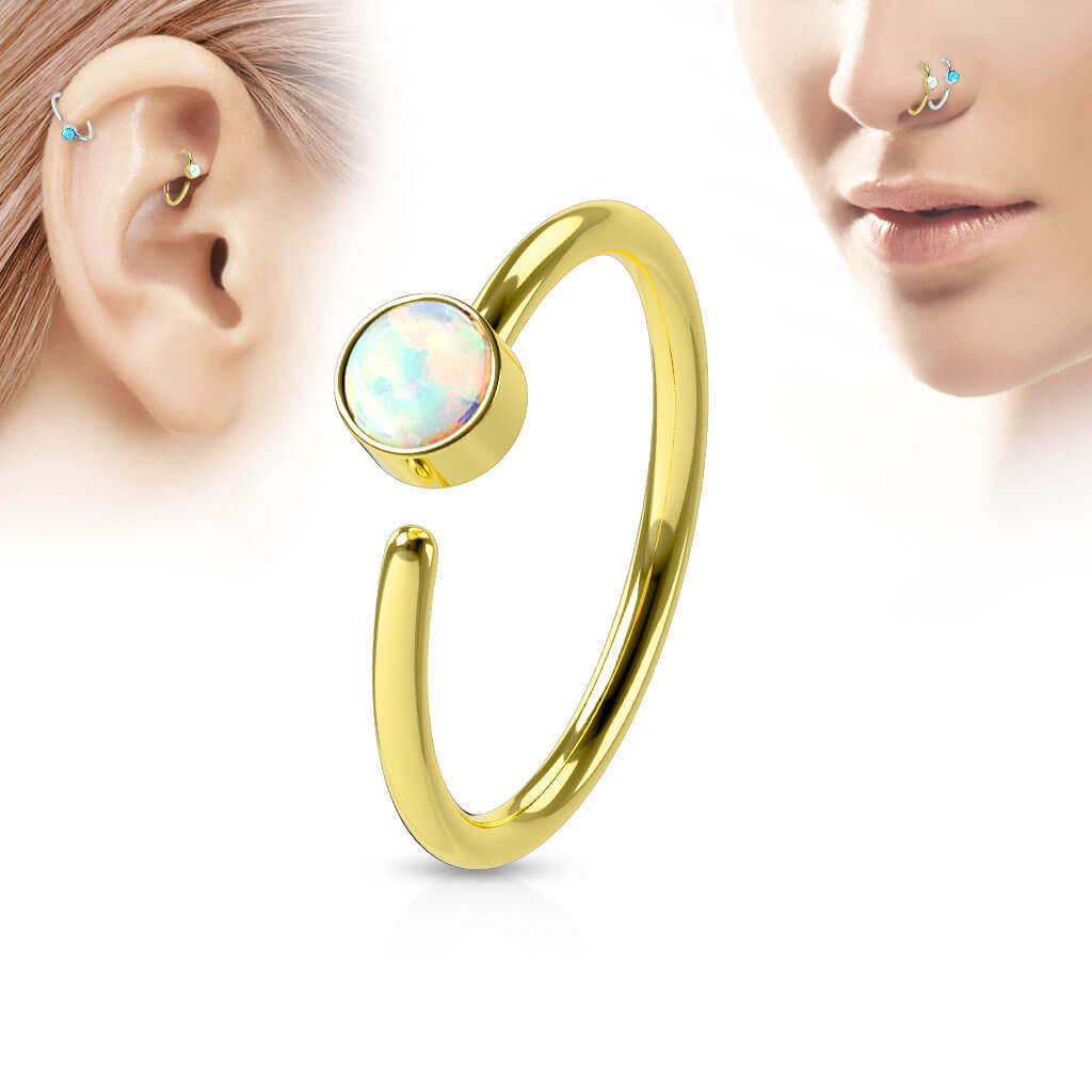 Ring Opal Round Bendable