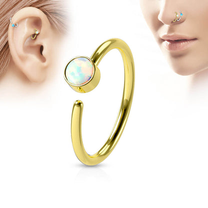 Ring Opal Rund PVD Biegbar