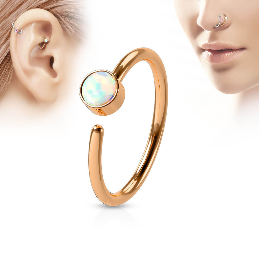 Ring Opal Rund PVD Biegbar