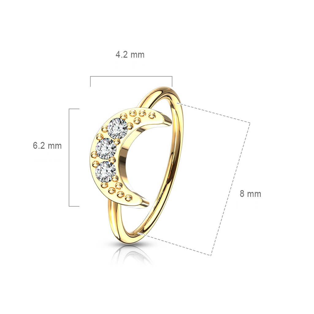 Ring Mond Zirkonia Biegbar