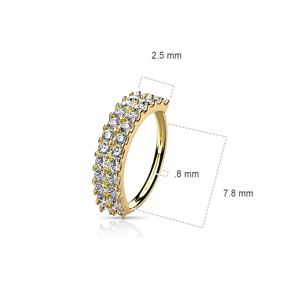 Ring Double Line Zirconia Bendable