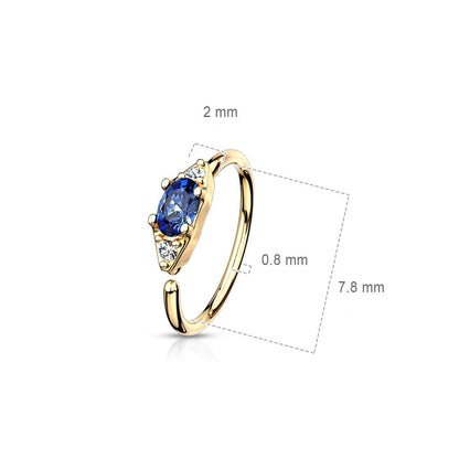 Anillo Circonita Oro Flexible