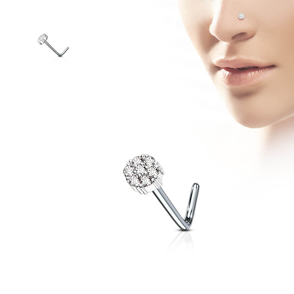 Nez En Forme de L Fleur Zircone