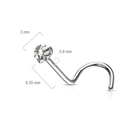 Nose Screw Heart Zirconia