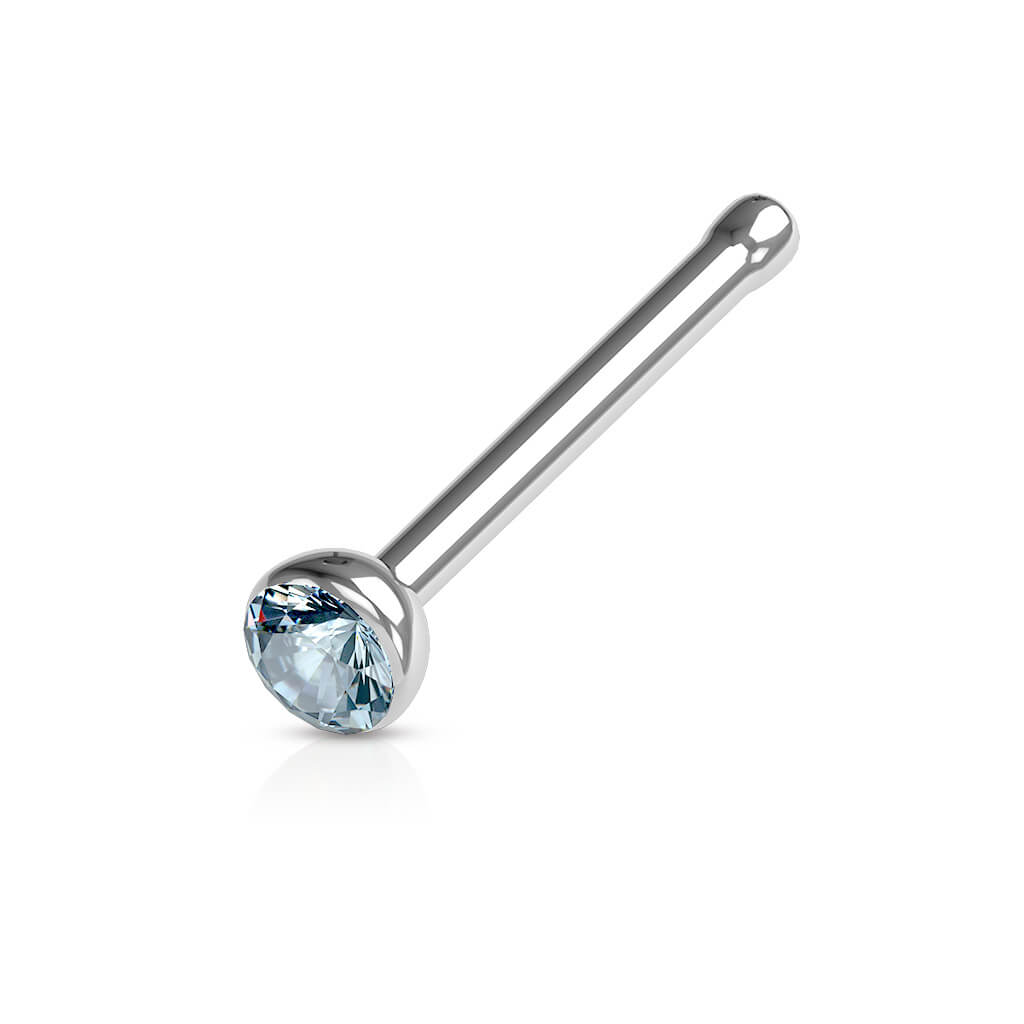 Nose Stud Zirconia Silver