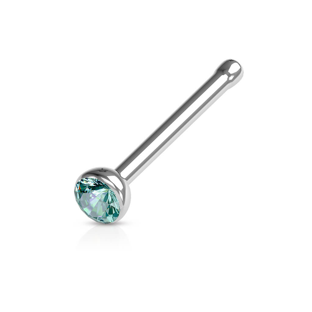 Nose Stud Zirconia Silver